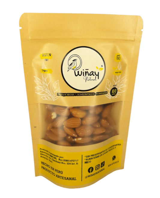 ALMEDRAS HORNEADAS 100 GR (FRUTO ACTIVADO)