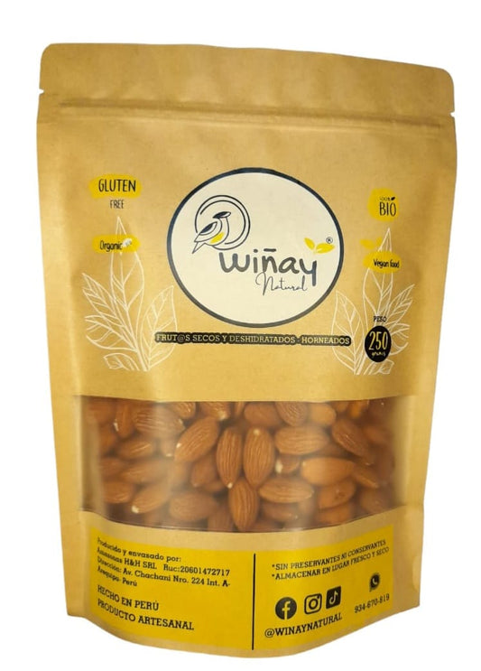 ALMENDRAS HORNEADAS 250 GR ( FRUTO ACTIVADO)